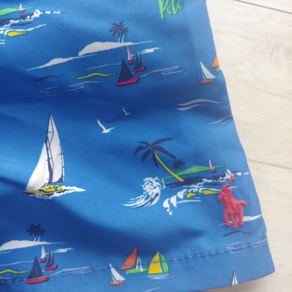 POLO Ralph Lauren NEW Sailboat Seas Swim Trunks - Picture 4 of 11